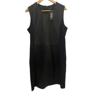 SAS black leather dress in size 10 NWT